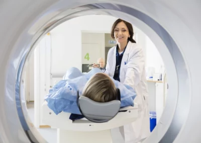 patient in MRI machine